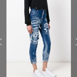 DSQUARED2 High Waist  Glam Head Jeans